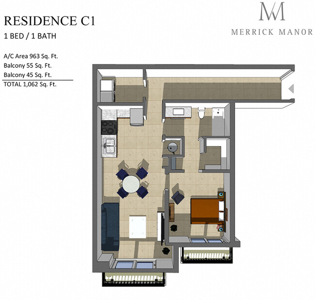 Floorplan - Merrick Manor Condominium