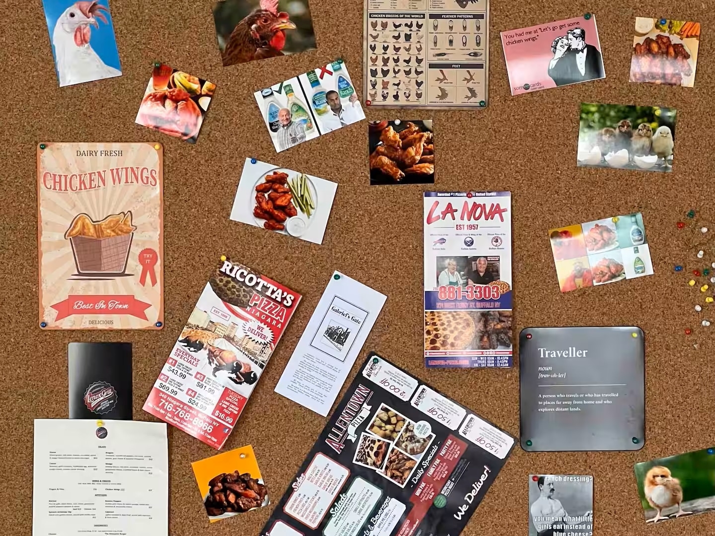 Walking distance to Gabriel's Gate - best wings in town! Chicken wing menus and family photos. - 203 W Tupper St