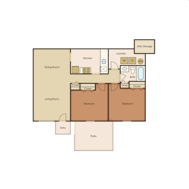 2BR/1BA - Newberry Apartments