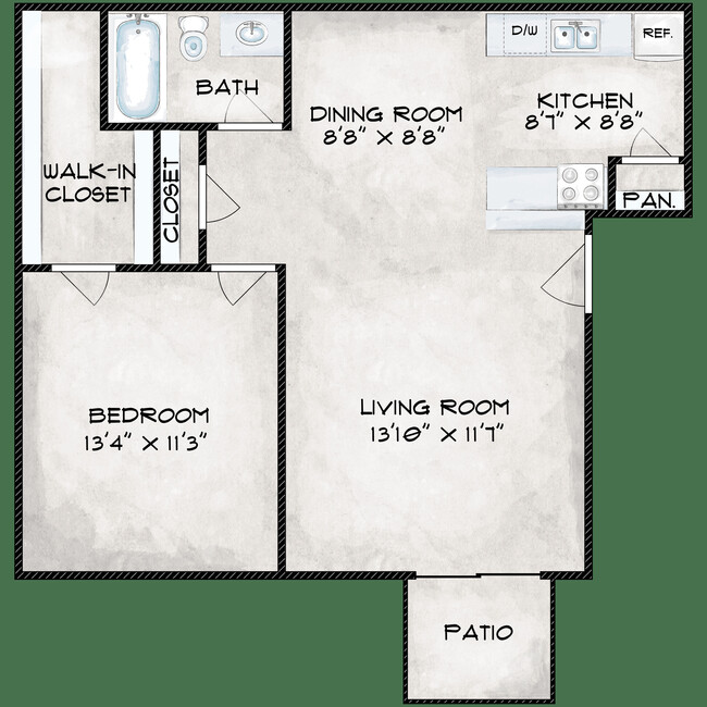 Floorplan - Birchwood Apartments