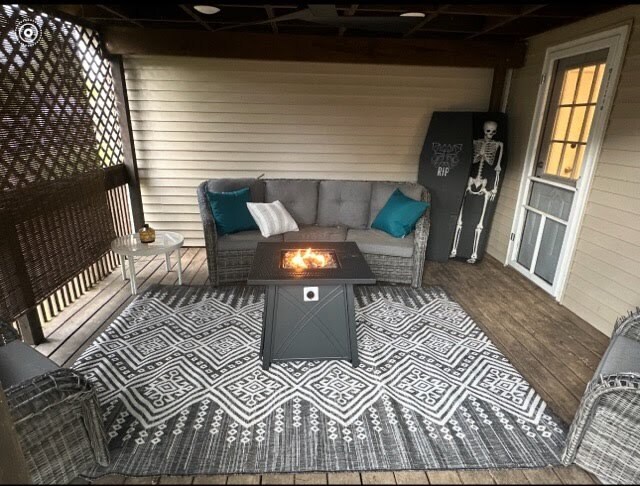 rear deck (fire table not included) - 103 Marchmont Dr