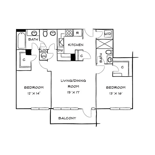 Floorplan - The Residences at Capital Crescent Trail