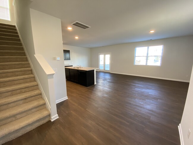 View from front entrance of open concept kitchen/living area - 9010 Fenton Rd.