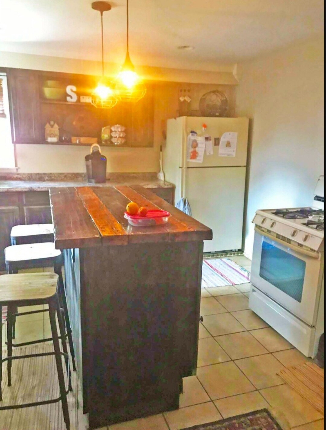Eat in kitchen. Wine fridge built into island - 1117 Fredonia St