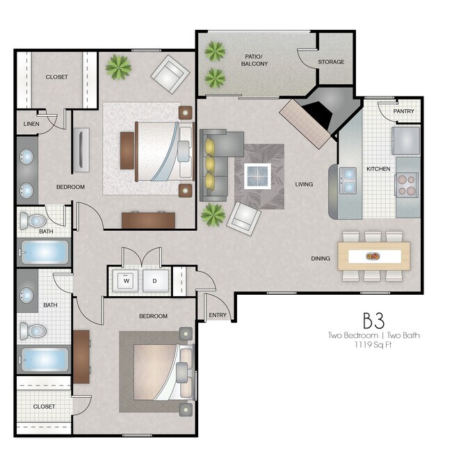 B3- 1119 Sq Ft - Wythe Apartment Homes