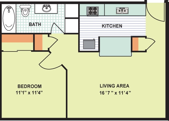 1BR/1BA - Carlyle Court