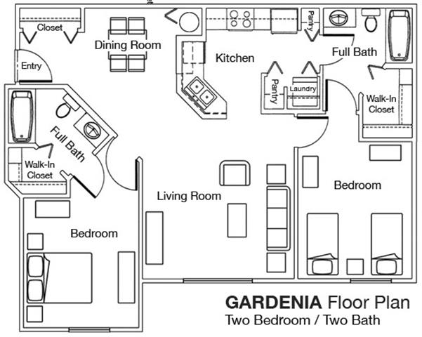 Floorplan - Whispering Pines Apartments