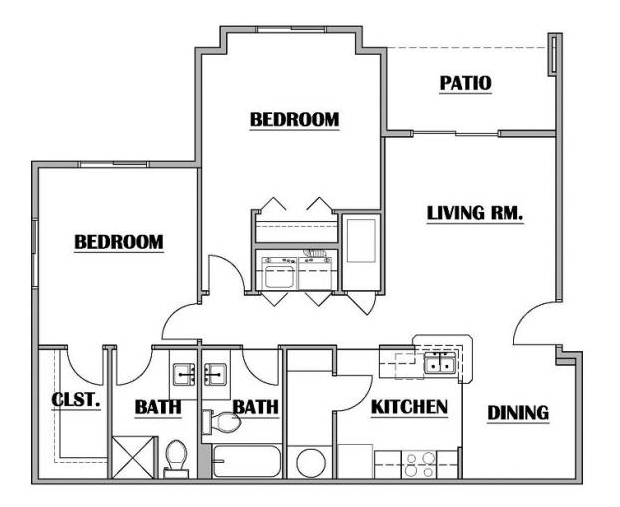 2BR/2BA - Aspen Creek Apartments