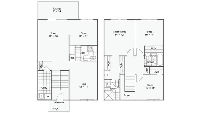 Floorplan - The Bluffs at Mountain Park