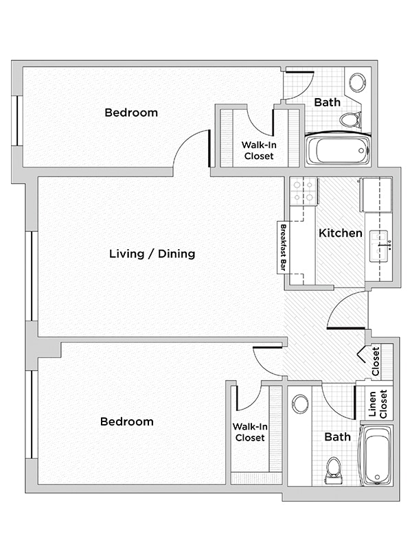 Floorplan - Oak Park City Apartments