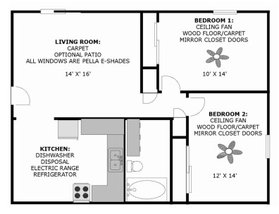 2BR/1BA - Parkway Terrace Apartments