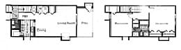 Two Bedroom Townhouse - 1,150 SF - Cedarwood Apartments