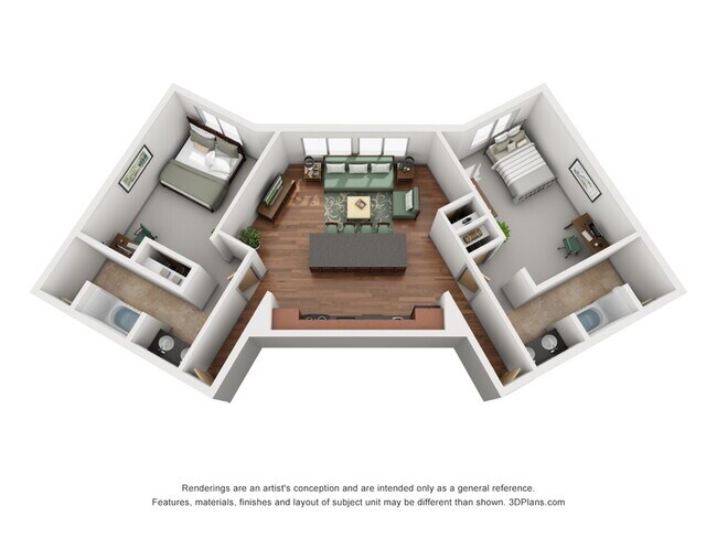 2 Bed-2 Bath (2 Person) - Pierpont Place