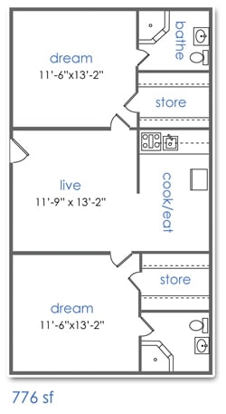 2BR/2BA - University Place