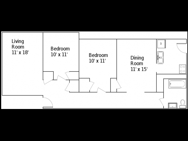 2BR/1BA - Chatham Court Apartments