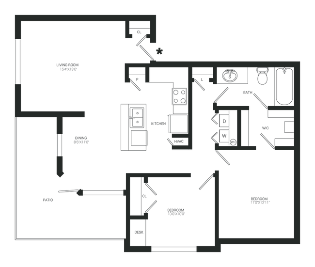 Floorplan - The Fountains of Conroe Apartment Homes