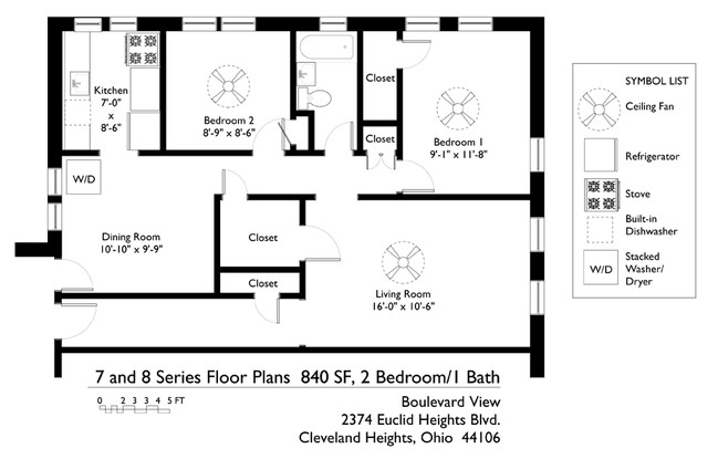 2BR/1BA - Boulevard View