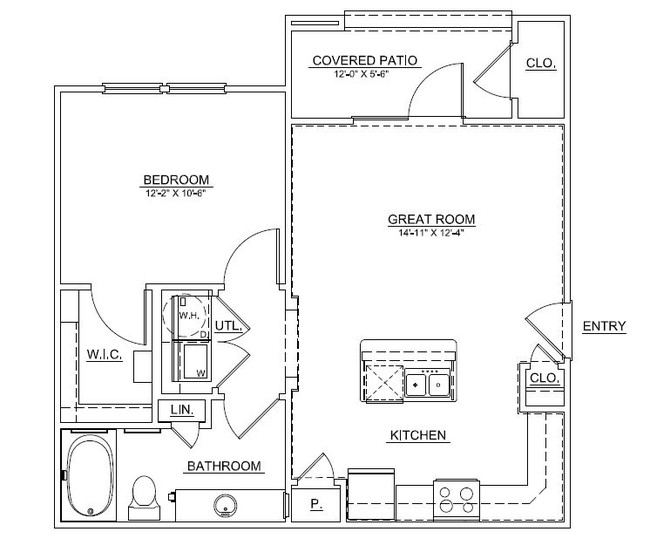 A1 1 Bed 1 Bath - Twin Creeks at Alamo Ranch