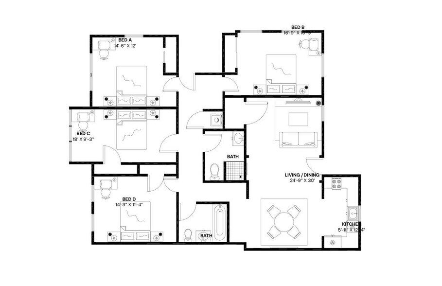 Building Photo - Room in Shared 4 bed/2 bath home