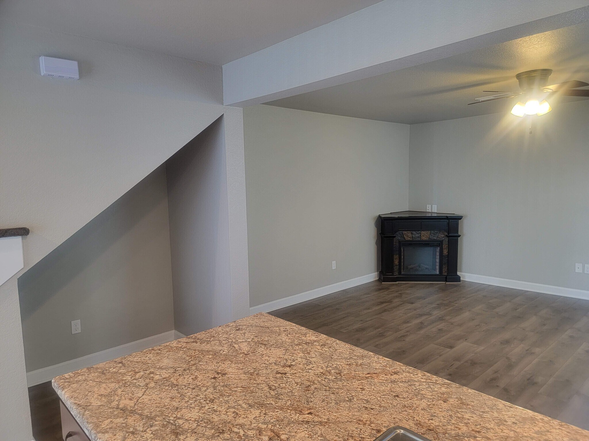 Desk or storage area under stairs - 218 N Washington St