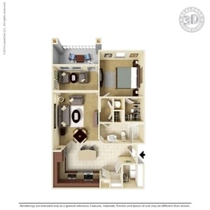 A1-SB 1 Bedroom-852 sf-1/1 - Preserve Parc