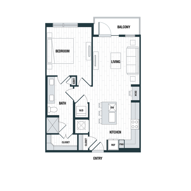 A2: 1bed 1bath - Altitude at Brooks