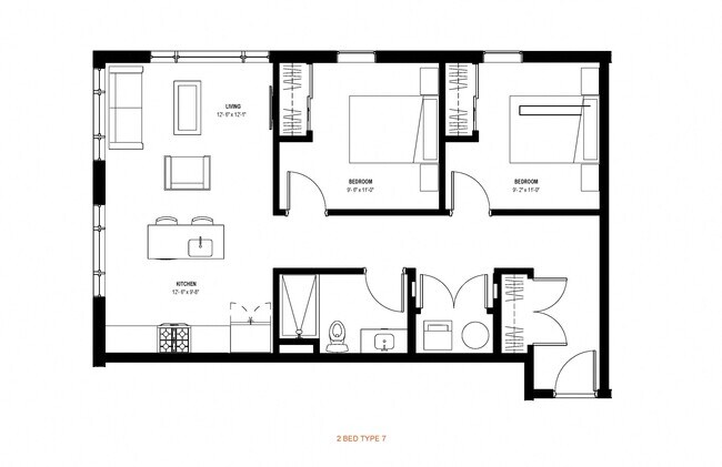 Floorplan - Glassworks Apartments