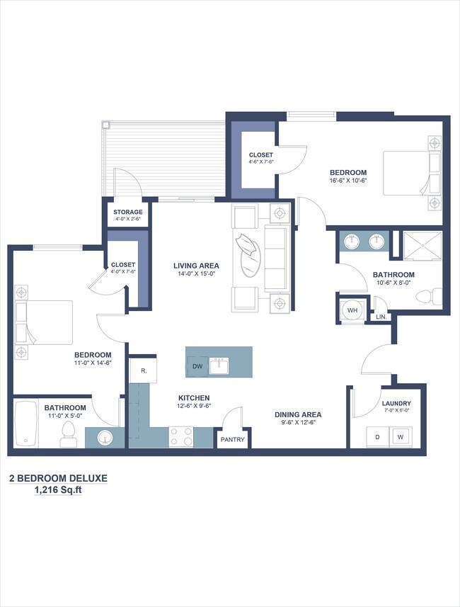 Floorplan - The Commons Apartments