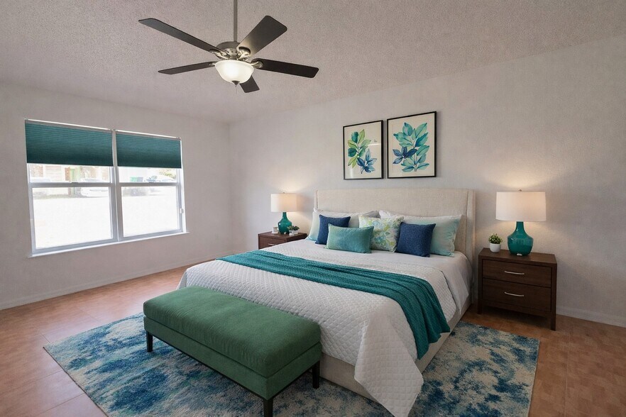 Master Bedroom Virtually Staged - 1699 Landfair Ave