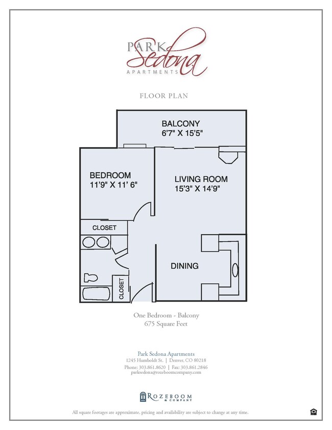 Floorplan - Park Sedona Apartments