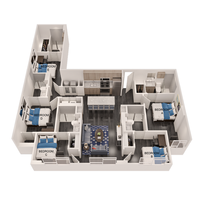 E1: 5-5-1706 sf - Aspire Tucson: Off-Campus Student Housing