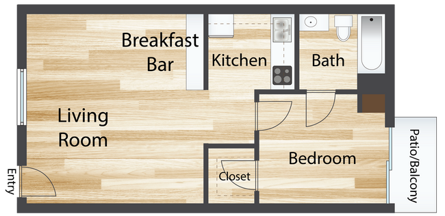 A2 Ambiance 501 sq ft - LUMINA ON 19th APARTMENTS
