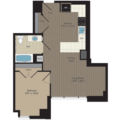 Floorplan - Hodge on 7th - Senior Living