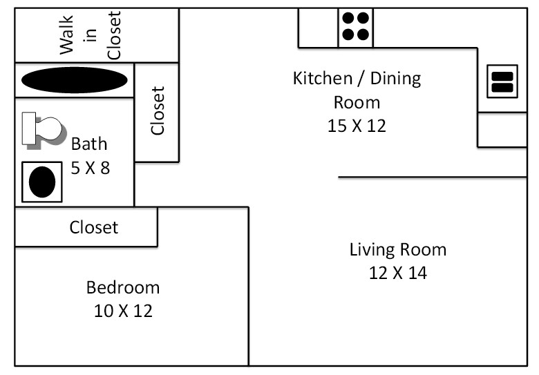 1BR/1BA - Downtown Estates