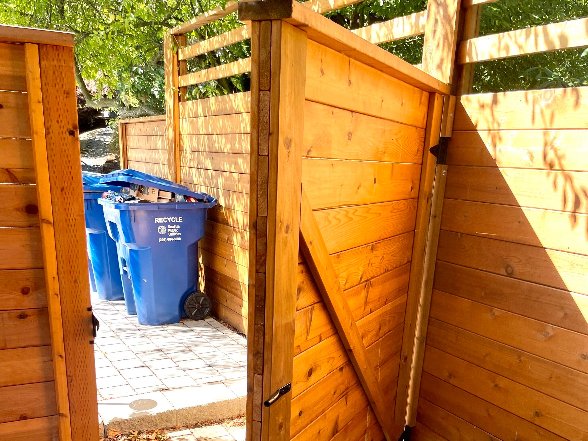 Back gate from patio to parking spot and recycling area - 4127 40th Ave SW