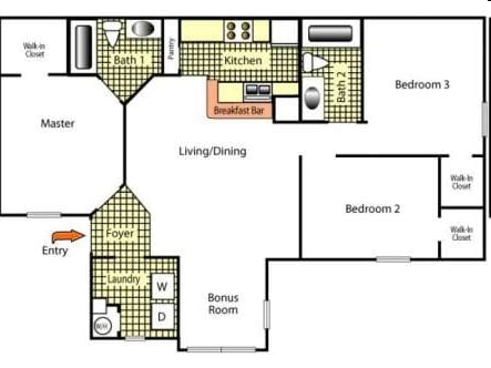 3BR/2BA - Acclaim at Conroy