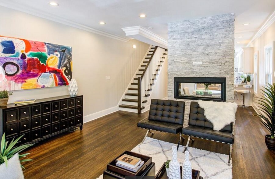 Living Room with double sided Fireplace - 1929 N Talbott St