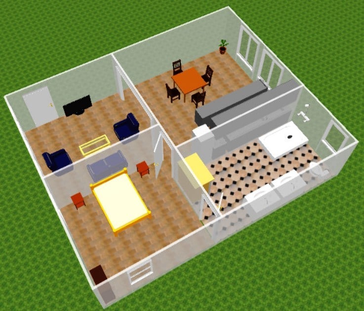 3D floor plan - 5541 Shirley Ave