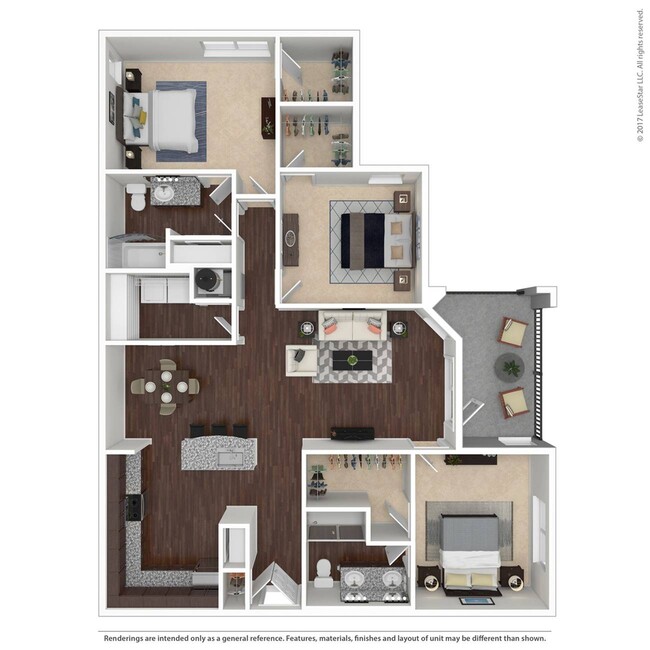 Three bedroom apartments in Durham, NC. - Realm at Patterson Place