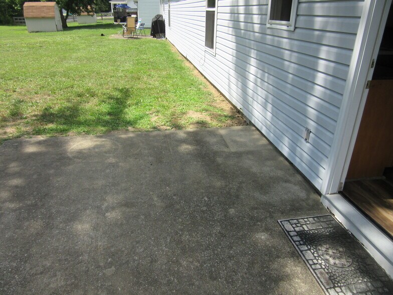 Rear Concrete Patio - 6443 Charles Snider Rd