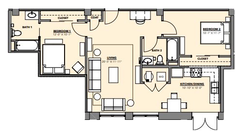 Floorplan - Hawthorne Apartments