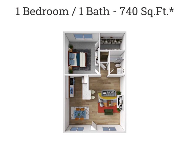 One Bedroom One Bath - Sawyers Mill Apartments