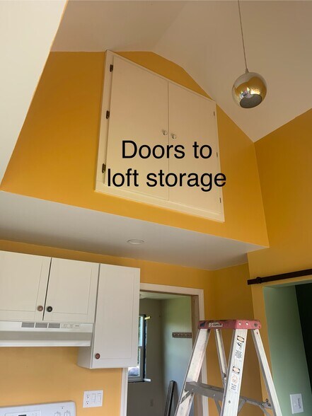 High ceilings, plus loft storage. - 5636 SE Ogden St