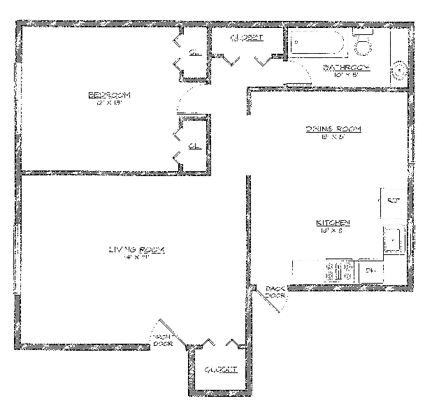 1BR/1BA - Oak Tree Gardens Apartments