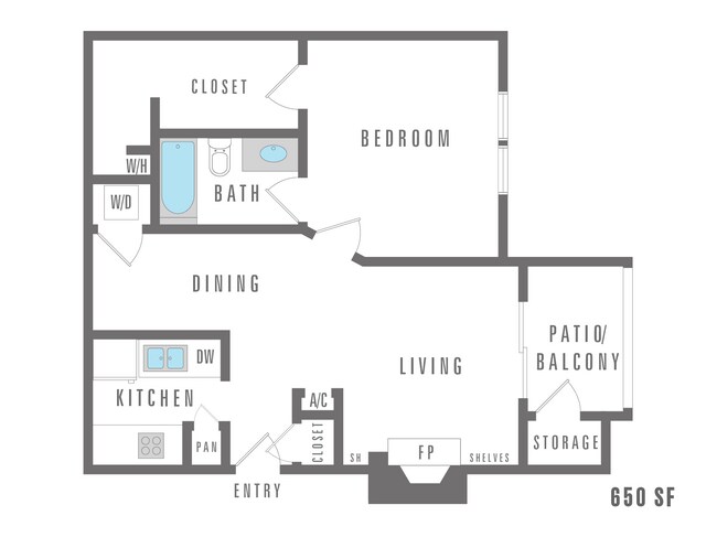 Peppermill One bedroom, one bathroom 650 square feet - Peppermill