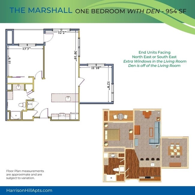 Floorplan - Harrison Hill Apartments