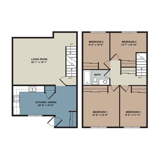 Floorplan - Kimberly Meadows Townhomes