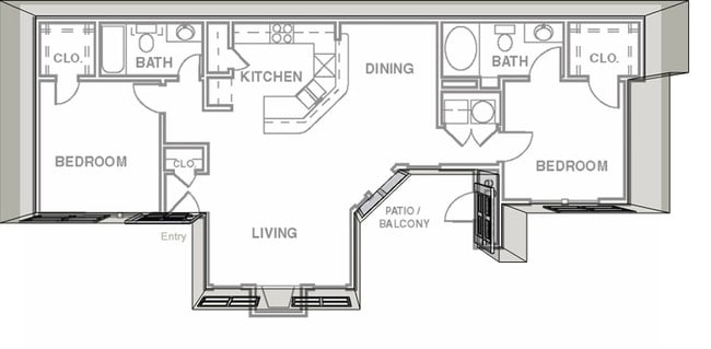 2BR/2BA - Indian Creek Apartments