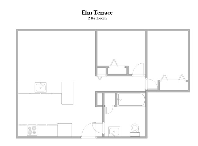 2BR/1BA - Elm Terrace