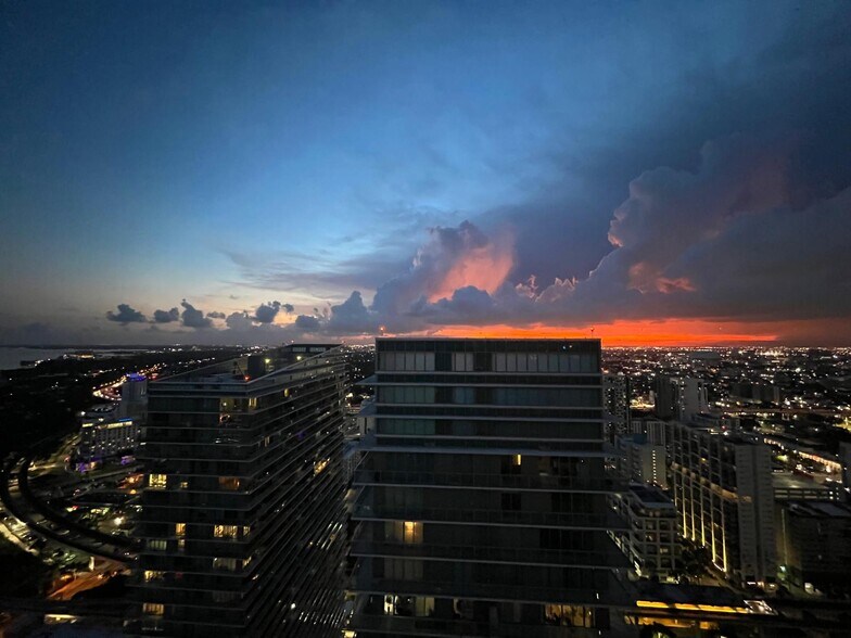 Sunset view from unit balcony - 1100 S Miami Ave